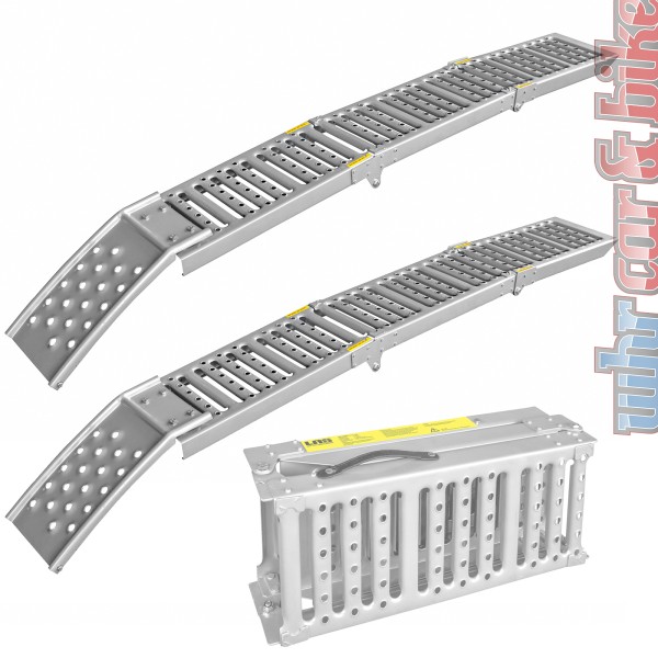 2x Auffahrrampe Laderampe klappbar Stahl LAS Montagerampe bis 800kg ohne OVP